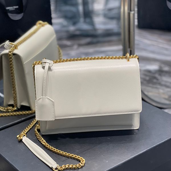 

sunset medium chain bag crossbody designer bags luxuries designers women shoulder cross body luxurious handbag woman handbags france with bo, Black;red