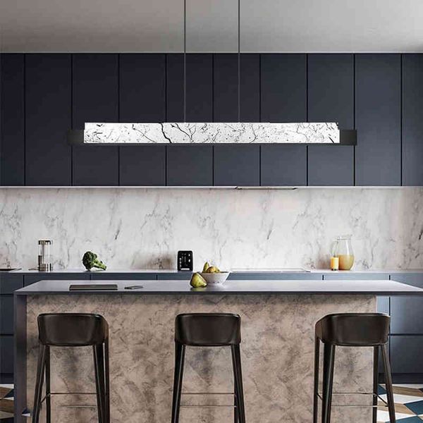 

pendant lamps post modern light luxury restaurant chandelier nordic designer art dining table bar marble very simple long front lamp