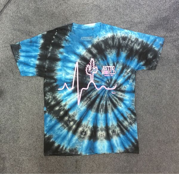 

oversized tie dye tee high street cotton men women short sleeve t-shirt clothing, Black;brown