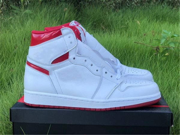 

shoes 1 designer basketball og metallic red sports sneakers us7-12, White;red