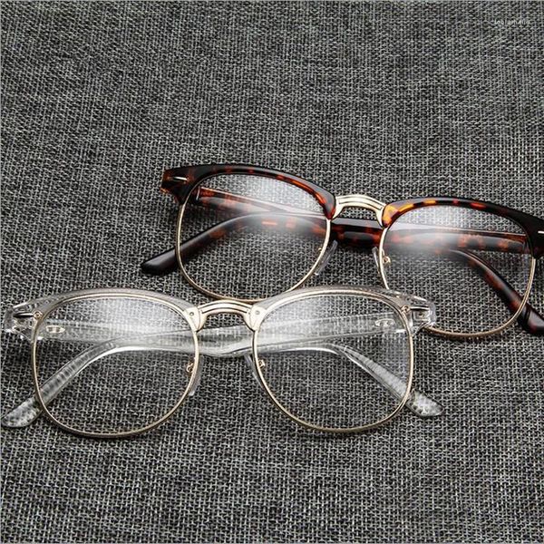 Модные солнцезащитные очки кадры винтажные очки полные ободки ретро -очки очки Rx Able Unisex Myopia Spectacles с ясным без рецепта