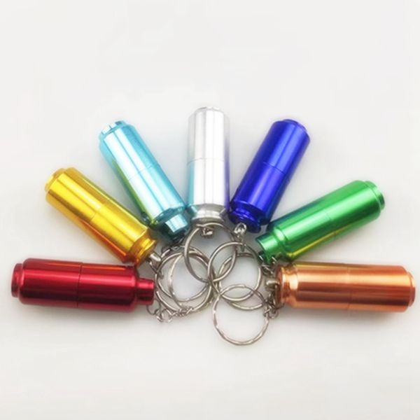 Mini tubi filtranti colorati in lega di alluminio Dry Herb Tabacco rimovibile Serbatoio del gas Forma Fumo Design innovativo Portasigarette Portachiavi portatile DHL