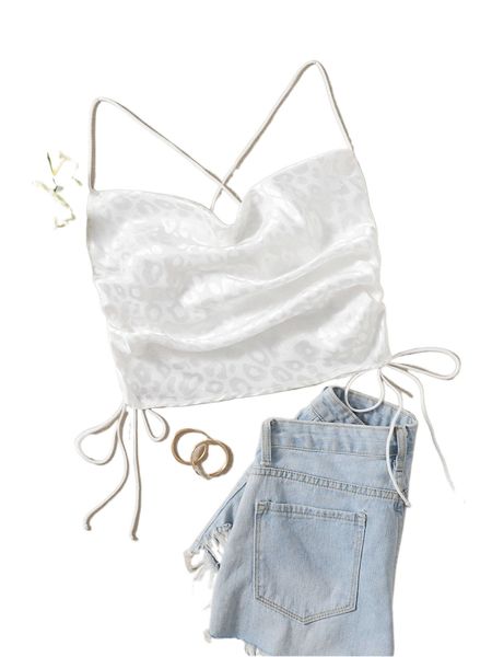 

plus jacquard draped collar criss-cross tie backless halter b21l#, Black