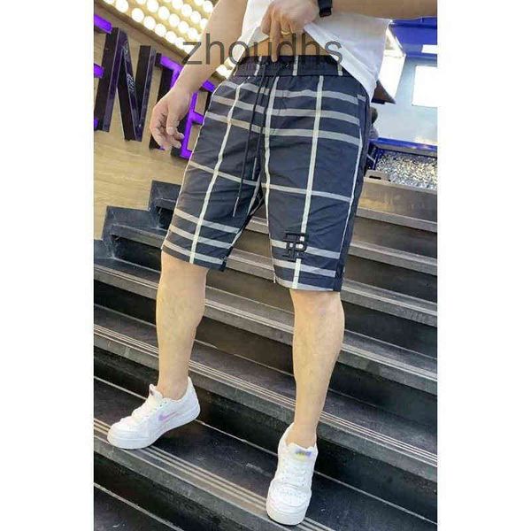 

brand 2023 designer classic b br pants short net red embroidered trendy brand striped capris korean slim strai lnui, White;black