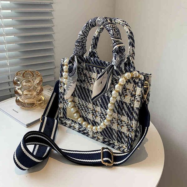 

women's fashion personality trend brand bag wholesale tot handbag shoulder large capacity 2021 versatile female summer lattice new stud