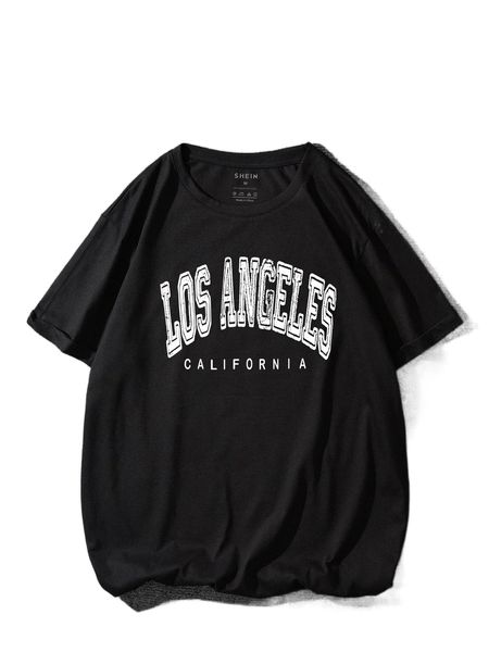 

men letter graphic tee i19b#, White;black