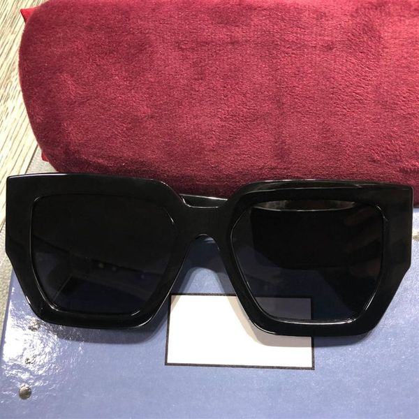 

fashion designer sunglasses for men women plate square frame sun glasses 0630s classic all black wide temples golden letters anti-270e, White;black