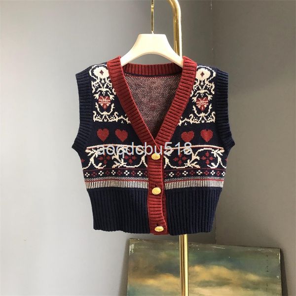 

women's vests knitted vest, women's early spring celebrity temperament, versatile, niche design top, Black;white
