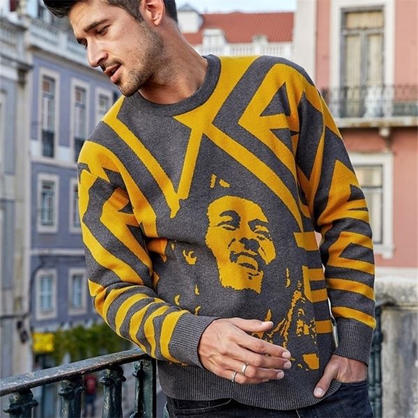 

kuegou autumn winter men sweater brand warm knitted fashion knitwear streetwear leisure sweaters plus size lz-1754 201203, White;black