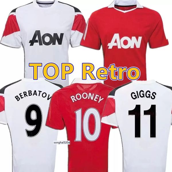 

10 11 12 13 rooney retro jerseys giggs soccer jersey 2010 2011 2012 2013 v.persie football shirt owen nani chicharito maillot de foot, Black;yellow