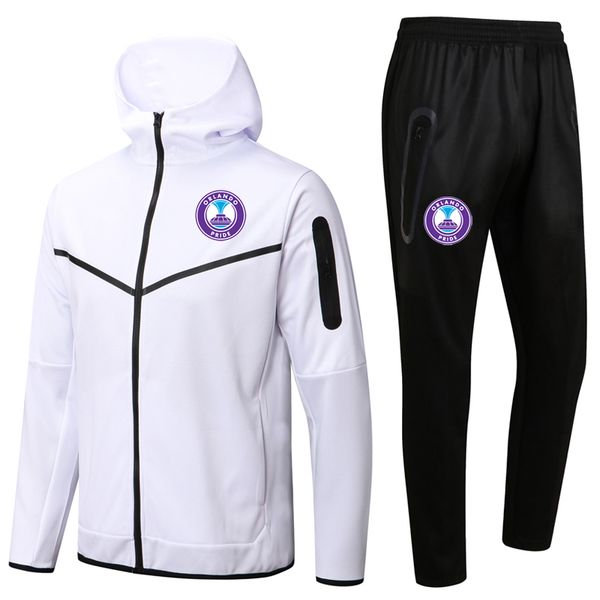 

2022 2023 orlando pride soccer hoodie running sets sweatshirt tracksuit sets winter mens sports hooded training sportswear suit football jac, Black;blue