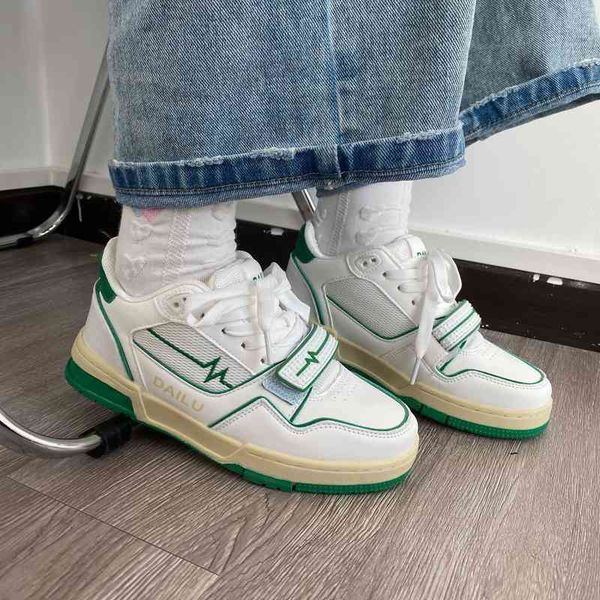 

dress shoes dailu ins style minority men's and women's lovers' student party white shoes sneakers, Black