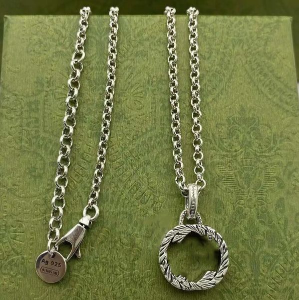 I pendenti con catena in oro di gioielli di lusso di alta qualità lettera G freeshipping bijoux designer confezione originale cci Twist collana 925