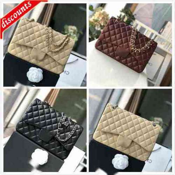 

design luxury brand cc bags 1113 woman's letter plaid shoulder chain bag lambskin handbag vintage messenger bag patent leather caviar l, Black;red
