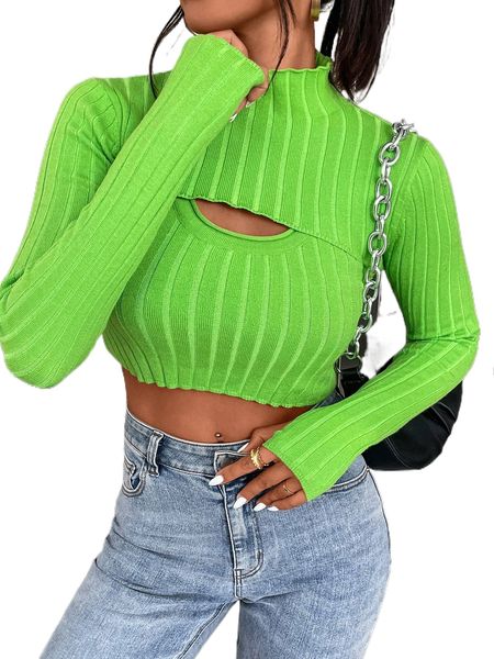 

mock neck lettuce trim thumb holes shrug sweater & knit b0g1#, White;black
