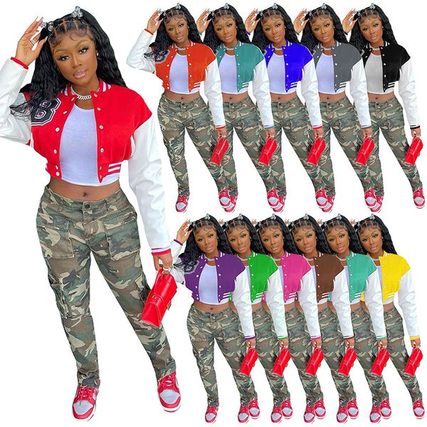 

womes jackets baseball uniform autumn and winter new printing net red fashion casual coat, Black;brown