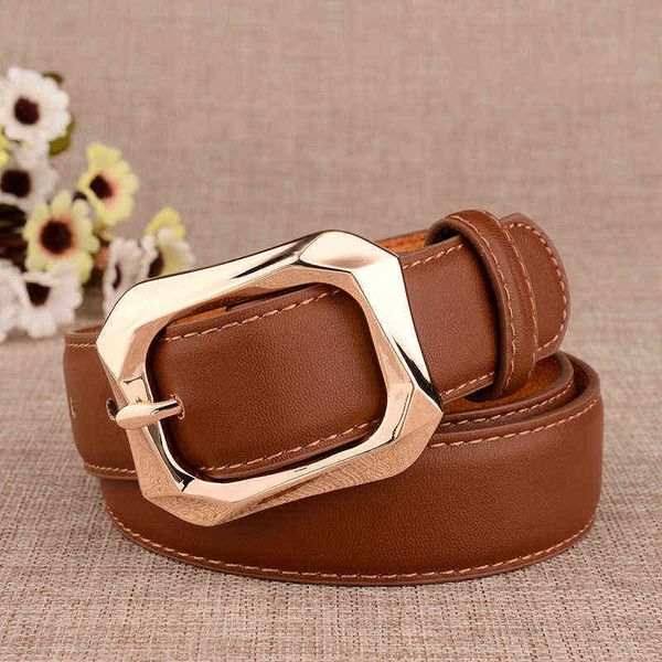 

2022 tiktok japanese accessories and style leather pure belts cow leather korean simple fashion european american decorative jeans women&#03, Black;brown