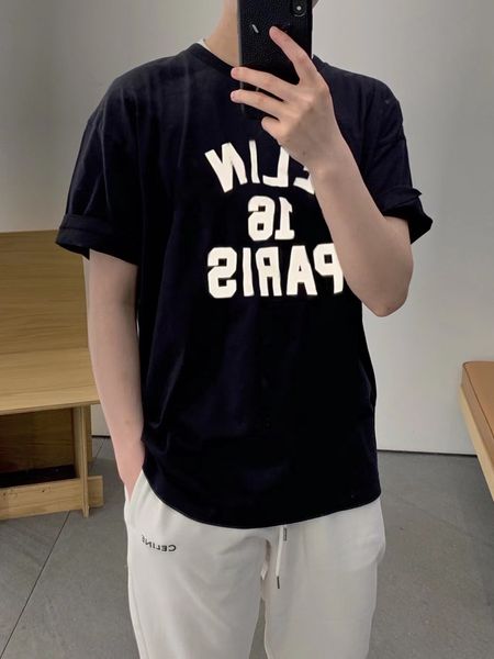 

men's t-shirts mens design t shirt chest letter print casual fashion t-shirt womens designer t-shirts black tees gift box version xs, White;black