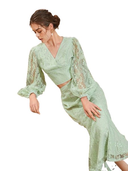 

high waisted mermaid hem lace skirt m2jm#, Black