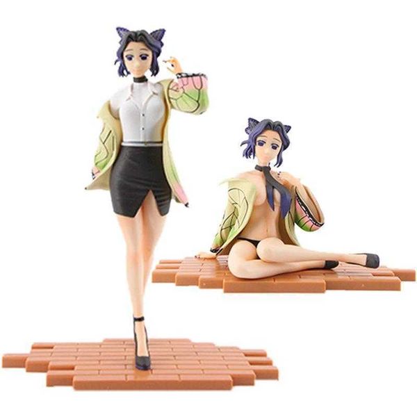 

huiya01 kimetsu no yaiba anime kamado nezuko school uniforms ver. demon slayer action figure model doll devil's blade toy for children