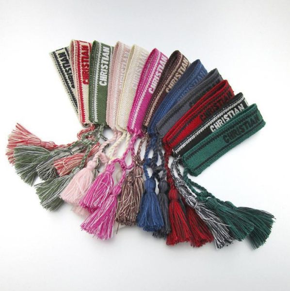 

fashion brand friendship charm bracelets bangles women men adjustable embroidery tassel bangle couple braided jewelry designer woven fabrics, Golden;silver