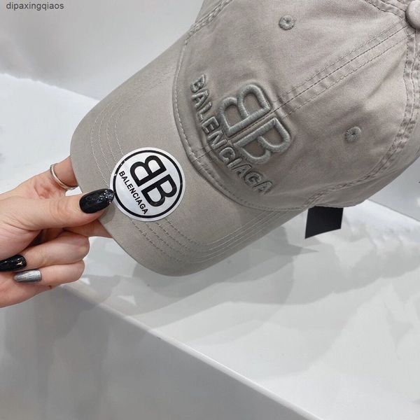 

designer ball caps balencaigass letter print paris b ballerina baseball embroidered new wash cloth make old men's and women's suns, Blue;gray