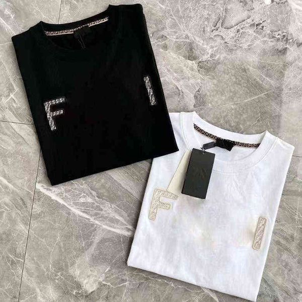

designer mens t-shirts summer new embroidered couple same style, White;black
