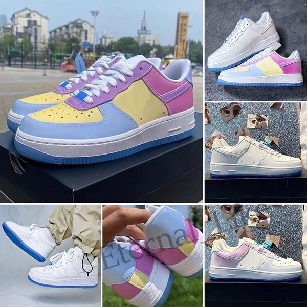 

skateboarding ones pchromic uv 1 sneaker outdoor shoes men women sports one shoe cut pink white blue casual trainers sneakers