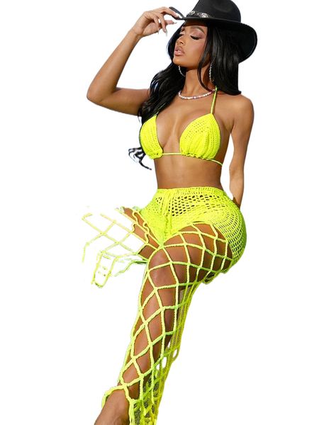 

crochet bralette with matching fishnet pants o1mc#, White;black
