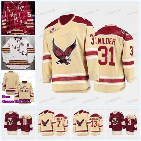 

ncaa boston college eagles hockey jersey henry wilder eric dop marc mclaughlin patrick giles patrick eaves cam atkinson jack mcbain brian, Black