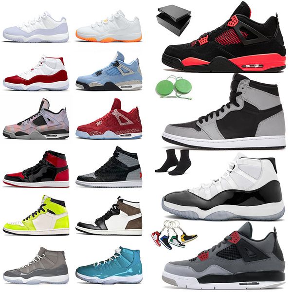 

jumpman 2022 basketballs shoes university blue 11 space jam sports 1s bleached coral sneakers infrared 4s military black women 4 men trainer, White;red
