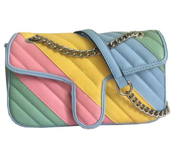 

2021 style women luxurys designers bags shoulder silver chain cross body handbag pu leather bag purse female messenger tote handbags wallet