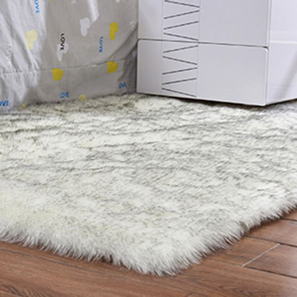 

60x90cm washable square artificial wool rug carpet faux mat home decor