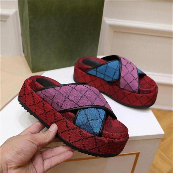 

2021 woman flip flop luxury fashion sandals beach thick bottom slippers platform women shoes letters alphabet lady leather high he323s, Black