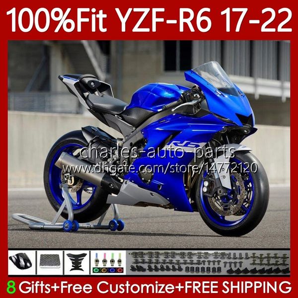 Spritzgussverkleidungen für Yamaha YZF-R6 YZF R6 R 6 600 CC YZFR6 17 18 19 20 21 22 Körper 119NO.76 Hellblau YZF-600 2017 2018 2019 2020 2021 2022 YZF600 17-22 OEM-Karosserie