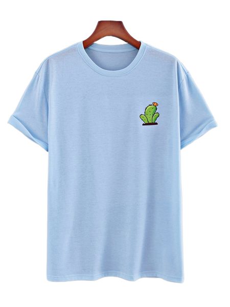 

men cactus print tee z4vd#, White;black