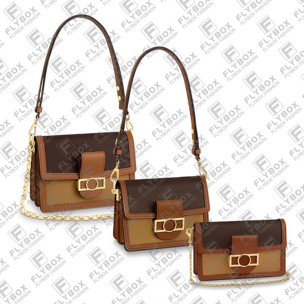 

woman designer luxury fashion casual dauphine mini pm shoulder bags handbag chain bag 5a 3 size m44391 m68746 m44580 crossbody purse pouch