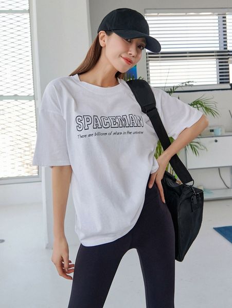 

dazy slogan graphic drop shoulder t-shirt u9us#, White