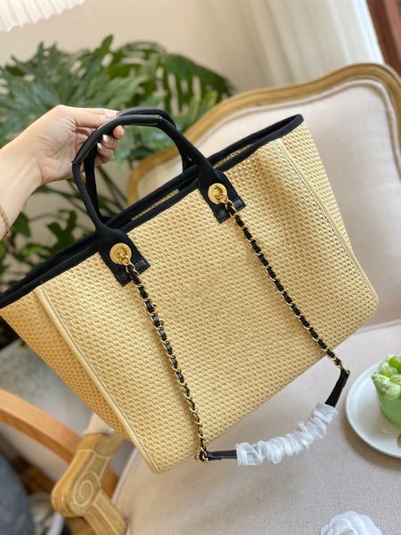 

wholesale designer women shoulder bag wallett travel bags straw weaving beach bags wild fashion chain sports holiday high-capacity crossbody