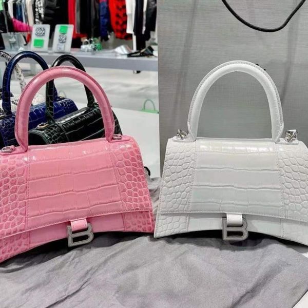 

stars designer hourglas bags balencaigass same bag womens 2022 new fashion versatile b family crocodile bshaped leathe kslv kbrn