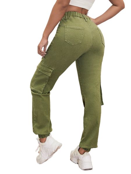 

sxy high waist cargo jeans l4nw#, Blue