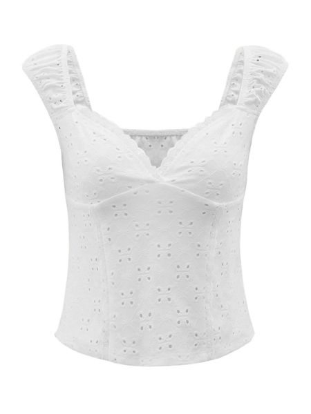 

lace trim schiffy wide strap l4sl#, White