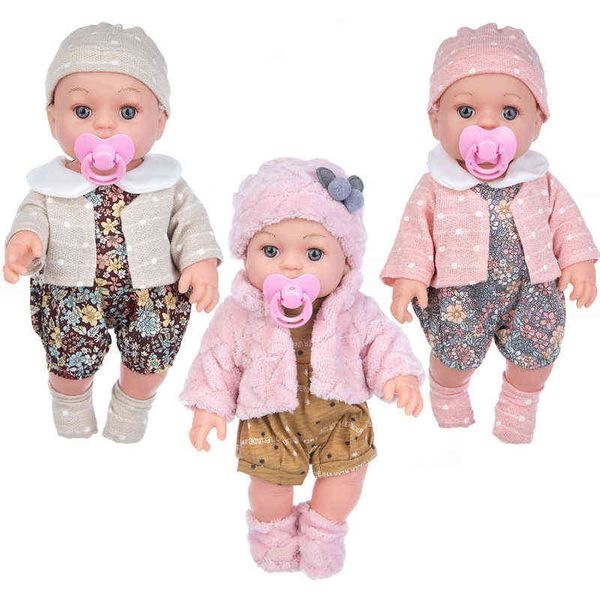 

30cm new baby dolls silicone viny 30cm reborn baby poupee boneca baby soft toy gift todder aa220325