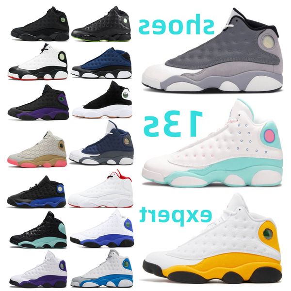 

2022 fashion basketball shoes 13 13s red flint blue hyper royal 3m reflective lucky green starfish playground black cat men sneakers siz