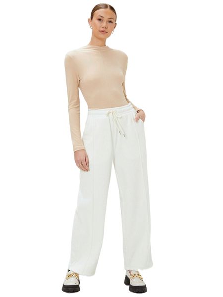 

motf eco recycled polyester drawstring sweatpants a0tr#, Black;white