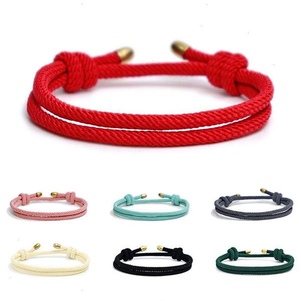 

1pc jewelry accessories bracelets solid strands color adjustable milan rope, Black