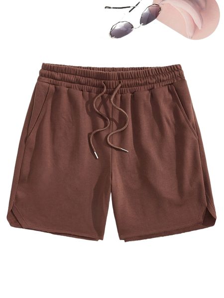 

men slant pockets track shorts t24y#, White;black
