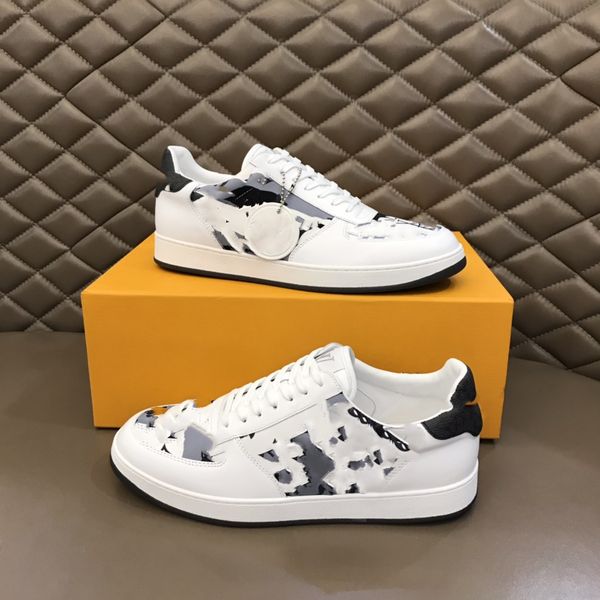 

platform casual shoes men women cow leather low snakers embroidery white black designer dress shoe l00-22f