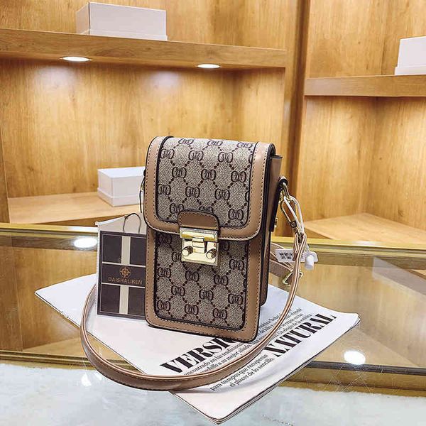 

fashion bag super small female texture single shoulder printed contras
