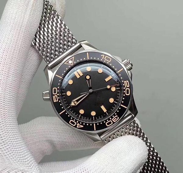 

u1 nttd watch 42mm no time to die men watches automatic movement mechanical montre de luxe limited james bond nato wristwatches, Slivery;brown